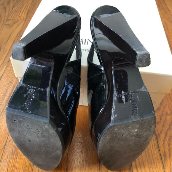 YSL Black Platform Patent High Heel Shoe | Size 38 - Picture 5 of 16
